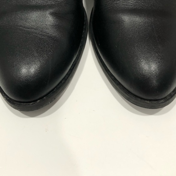 BP Black Leather Moto Ankle Boots - Picture 4 of 13